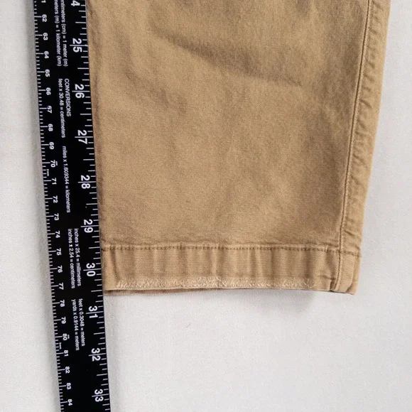 American Eagle Pants 16 LONG Tan High Rise Straight Carpenter Canvas Stretch - Picture 7 of 10